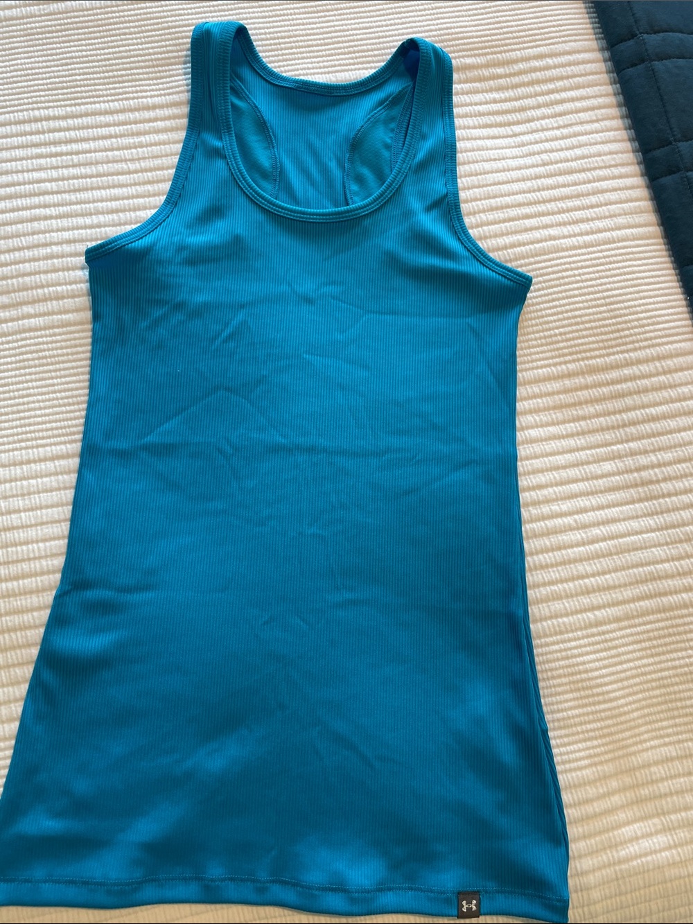 Under Armour Women's Aqua Blue Athletic Ribbed Tank -Small NWOT